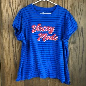 St. John’s Bay Vacay Mode striped top size 2X